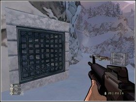 Po drugiej stronie mostu wyeliminuj dwójkę żołnierzy kryjących się w baraku i zabierz zeń broń i amunicję - [Solucja] Emerald Base cz.2 | XIII - XIII - poradnik do gry