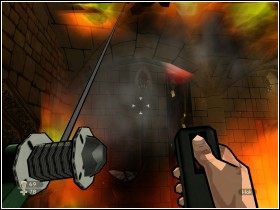 Przebiegnij salę, którą ogarnia pożar i skręć w drzwi na lewo - [Solucja] Sanktuarium cz.4 | XIII - XIII - poradnik do gry