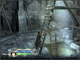 Przed Nazgulem możesz odsapnąć pod deskami - Escape from Osgiliath (2) - Szlak Froda i Sama - Władca Pierścieni: Powrót Króla - poradnik do gry