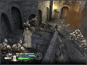 5 - Minas Tirith - top of the wall (2) - Droga Gandalfa Białego - Władca Pierścieni: Powrót Króla - poradnik do gry