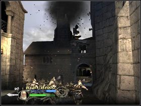 Jeśli się nie pospieszysz zostaną sforsowane - Minas Tirith - top of the wall (2) - Droga Gandalfa Białego - Władca Pierścieni: Powrót Króla - poradnik do gry