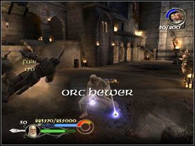 2 - Minas Tirith - courtyard - Droga Gandalfa Białego - Władca Pierścieni: Powrót Króla - poradnik do gry