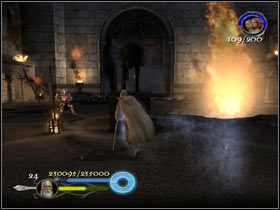 5 - Minas Tirith - courtyard - Droga Gandalfa Białego - Władca Pierścieni: Powrót Króla - poradnik do gry