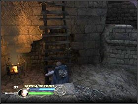 Opuść most i wdrap się po drabinie - Cirith Ungol (2) - Szlak Froda i Sama - Władca Pierścieni: Powrót Króla - poradnik do gry