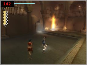 Wewnątrz czeka nas walka z kilkoma przeciwnikami [141] - nie powinna być zbyt trudna - The Baths - Prince of Persia: Piaski Czasu - poradnik do gry