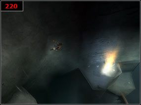 Niekiedy będziemy zmuszeni skakać z takiej pozycji [219] , aby na końcu dobiec po ścianie do punktu zapisu gry [220] - Waterfall - Prince of Persia: Piaski Czasu - poradnik do gry