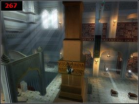 Gdy skierujemy promień w znak na bloku skalnym [266] , nastąpi krótka animacja, po czym będziemy musieli się na niego wdrapać [267] - Observatory - Prince of Persia: Piaski Czasu - poradnik do gry