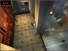 Od flagi do flagi dostajemy się na wyższy poziom [270] , gdzie wbiegając na kolumnę wciskamy przycisk [271] - Observatory - Prince of Persia: Piaski Czasu - poradnik do gry