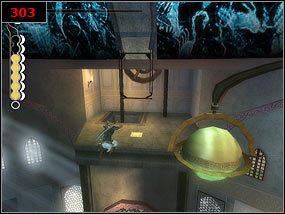 Gdy poniżej wysunie się kamienna płyta przebiegamy po niej i po ścianie do pierwszej dźwigni [302] - Hall of learning coutyards - Prince of Persia: Piaski Czasu - poradnik do gry