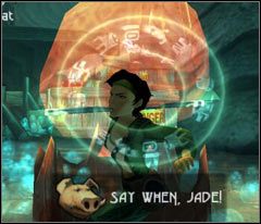 W podobny sposób będziesz musiał wyeliminować drugi składzik z materiałami wybuchowymi usytuowany tuż przy przepaści - 10 Black Isle | Beyond Good & Evil - Beyond Good & Evil - poradnik do gry