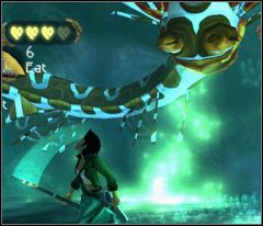 Zaatakuj bossa identyczną kombinacją (atak PeyJa, doskok i kilka uderzeń), Pojawi się trójka Chronaxów - 16 Black Isle | Beyond Good & Evil - Beyond Good & Evil - poradnik do gry