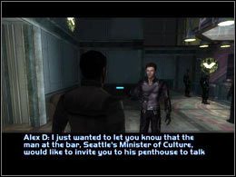 Podejdź do gostka stojącego przy murze - Club Vox #1 | Seattle | Deus Ex Invisible War - Deus Ex: Invisible War - poradnik do gry