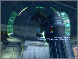 Zanim cokolwiek zrobisz będziesz musiał pozbyć się ukazanej na screenie kamery - Upper Seattle City Center #4 | Seattle | Deus Ex Invisible War - Deus Ex: Invisible War - poradnik do gry