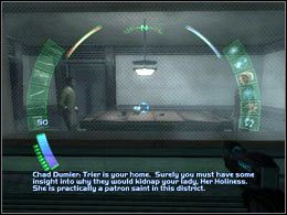 Kieruj się do drzwi oznaczonych jako Observation - Trier SSC #1 | Trier | Deus Ex Invisible War - Deus Ex: Invisible War - poradnik do gry