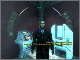 Kawałek dalej wpadniesz na Davida Kurzeca - Queequegs Coffee Shop | Trier | Deus Ex Invisible War - Deus Ex: Invisible War - poradnik do gry