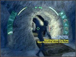 Podejdź kawałek do przodu i zaczekaj aż wrota się zamkną - Shackleton Ice Shelf #1 | Antarctica | Deus Ex Invisible War - Deus Ex: Invisible War - poradnik do gry