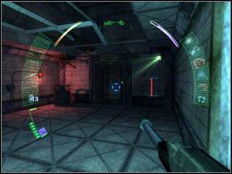 Pomieszczenie z generatorem jest bronione przez kamerę i działko - Abandoned Versalife Base Interior | Antarctica | Deus Ex Invisible War - Deus Ex: Invisible War - poradnik do gry