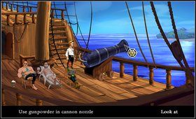 Line używamy na armacie, prochu używamy na jej lufie - Cz. II - Wyprawa | Opis przejścia The Secret of Monkey Island - The Secret of Monkey Island - poradnik do gry