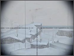 Zwróć szczególną uwagę na dwa okna głównego budynku - jedno na dole, z przodu i jedno wyżej, pod dach (na samym dachu również będą żołnierze) - Iceberg | Operation Snowball do Hidden and Dangerous 2 - Hidden and Dangerous 2 - poradnik do gry