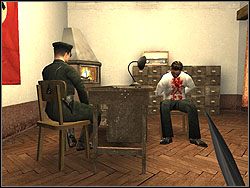 Wchodząc do pomieszczenia za owymi drzwiami zobaczysz wojaka stojącego przy półce - Billable Entry cd. | Operation Liberator | Hidden and Dangerous 2 - Hidden and Dangerous 2 - poradnik do gry