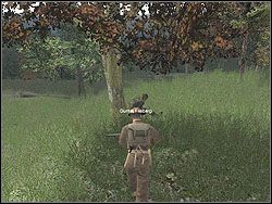 Wróć w miejsce zaznaczone na mapie po Freiberga, który będzie siedział spokojnie pod drzewem - Business cd. | Operation Liberator | Hidden and Dangerous 2 - Hidden and Dangerous 2 - poradnik do gry