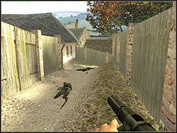 Wróć na główną drogę i rozpocznij wędrówkę wskazaną na mapie trasą - Annual Fair cd. | Operation Liberator | Hidden and Dangerous 2 - Hidden and Dangerous 2 - poradnik do gry