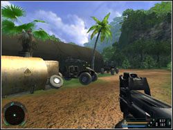 Teraz wyjdź i dostań się ukradkiem w pobliże garażu - Misja 04 - Pier w Far Cry - Far Cry - poradnik do gry