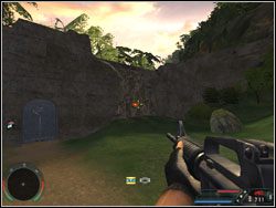 Na drugiej stronie znajdziesz mur, na którym załóż ładunek (uważaj na żołnierzy na murze) - Misja 06 - Treehouse | Far Cry - Far Cry - poradnik do gry