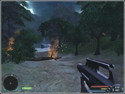 W pewnym momencie natrafisz na płonące drzewa - Misja 11 - Rebellion | Far Cry - Far Cry - poradnik do gry