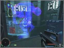 Wkrótce znajdziesz się w ogromnym pomieszczeniu z wyświetlonym hologramem na środku, gdzie zastrzel jeszcze trzech mutantów - Misja 13 - Cooler | Far Cry - Far Cry - poradnik do gry