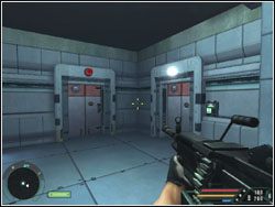 Teraz idź - uprzednio eliminując pozostałych żołnierzy - w pobliskie drzwi i kieruj się w stronę celu - Misja 18 - Factory | Far Cry - Far Cry - poradnik do gry