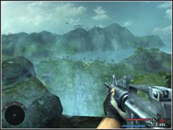 Teraz zeskocz na dół wodospadu, do małego jeziorka - Misja 19 - Dam | Far Cry - Far Cry - poradnik do gry