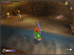 Wskocz na drewnianą platformę i idź w lewo, do groty ze złotym kluczem - 05 - Riddles in the Dark cz.2 | The Hobbit - The Hobbit - poradnik do gry