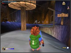 Kiedy już ja splądrujesz, wróć na górę i skieruj się w stronę następnej windy, dzięki której dostań się na drewnianą platformę nad tobą - 05 - Riddles in the Dark cz.2 | The Hobbit - The Hobbit - poradnik do gry