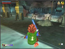 Zaraz po dojechaniu do niej zeskocz z platformy i idź w prawo - 10 - The Gathering of the Clouds | The Hobbit - The Hobbit - poradnik do gry