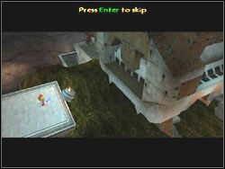 Po minięciu kilku zakrętów wejdź po drabinie i zepchnij wielki gar z ogiem - 10 - The Gathering of the Clouds | The Hobbit - The Hobbit - poradnik do gry