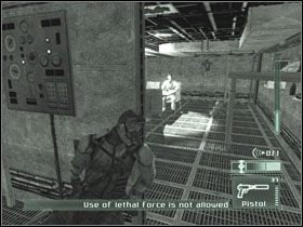 Przejdź za plecami strażnika, pod ladą do drzwi na drugim końcu pomieszczenia i dalej do kolejnego - Komodo - część 2 | Indonesia | Tom Clancys Splinter Cell Pandora Tomorrow - Tom Clancys Splinter Cell: Pandora Tomorrow - poradniki