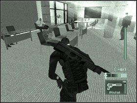 Niestety, zasłona zacznie się podnosić, wpuszczając do pomieszczenia snopy światła - Los Angeles - część 3 | USA | Tom Clancys Splinter Cell Pandora Tomorrow - Tom Clancys Splinter Cell: Pandora Tomorrow - poradniki