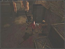 Zabij czekającego tam przeciwnika, by zdobyć w ten sposób klucz kuchenny (kitchen key) - [Misja 1] The Monastery of Belmont | Knights of the Temple Infernal Crusade - Knights of the Temple: Infernal Crusade - poradnik do gry