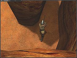 Zejdź po schodach niżej i omijając puste pomieszczenie z lewej, przejdź pomiędzy skałami w miejsce z dwoma lwami - [Misja 17] Petra - The Lost City | Knights of the Temple Infernal Crusade - Knights of the Temple: Infernal Crusade - poradnik do gry