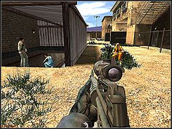 Zbieranie każdego wcześniej uwolnionego zakładnika jest żmudne, ale dużo bardziej bezpieczne niż poszukiwanie terrorystów na mapie - Jasper Heart - Opis (2) - Misja 3 - Tom Clancys Rainbow Six 3: Athena Sword - poradnik do gry