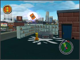 4) Big Butt Skinner - Pod dachem myjni samochodowej koło budowy - Karty kolekcjonerskie | Level 2 The Simpsons Hit & Run - The Simpsons: Hit & Run - poradnik do gry