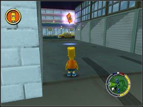 7) Pregnancy Test - Nad fontanną koło Stadionu - Karty kolekcjonerskie | Level 2 The Simpsons Hit & Run - The Simpsons: Hit & Run - poradnik do gry