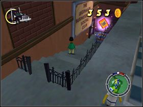 3) Prop 24 Sign - Na dachu Tawerny Moe - Karty kolekcjonerskie | Level 5 The Simpsons Hit & Run - The Simpsons: Hit & Run - poradnik do gry