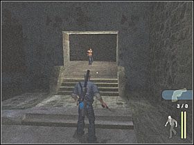 Później ukryj się za ostatnią z kolumn i stuknij w nią - Strapped for Cash (1) | Scena 7 | Manhunt - Manhunt - poradnik do gry