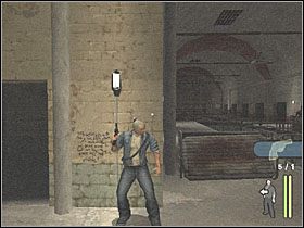 Następnie wejdź po schodach na wyższy poziom i ustaw się za barykadą - Doing Time (2) | Scena 12 | Manhunt - Manhunt - poradnik do gry