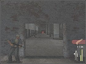 Na najbliższym korytarzu ustaw się za łóżkiem - Kill the Rabbit (1) | Scena 13 | Manhunt - Manhunt - poradnik do gry