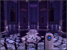 Stanąłem za dźwigniami i już po chwili wiedziałem, że przesunięcie którejś z nich powoduje wysunięcie się kolumny z podłogi, a użycie przycisku kasuje ustawienia - 15. Kadish Tolesa cz.6 | Uru Ages Beyond Myst - Uru: Ages Beyond Myst - poradnik do gry