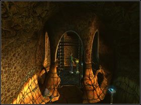 Zjechałem windą w dół, mijając poziom z dwoma teleskopami, aż znalazłem się przed znaną mi już chatką - 23. Teledahn cz.5 | Uru Ages Beyond Myst - Uru: Ages Beyond Myst - poradnik do gry