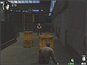 Kolejno udaj się w lewo i załatw kolejnego wroga za rogiem - Finding Rocky zadania 5-7 - Rozdział 7 - True Crime: Streets Of L.A. - poradnik do gry